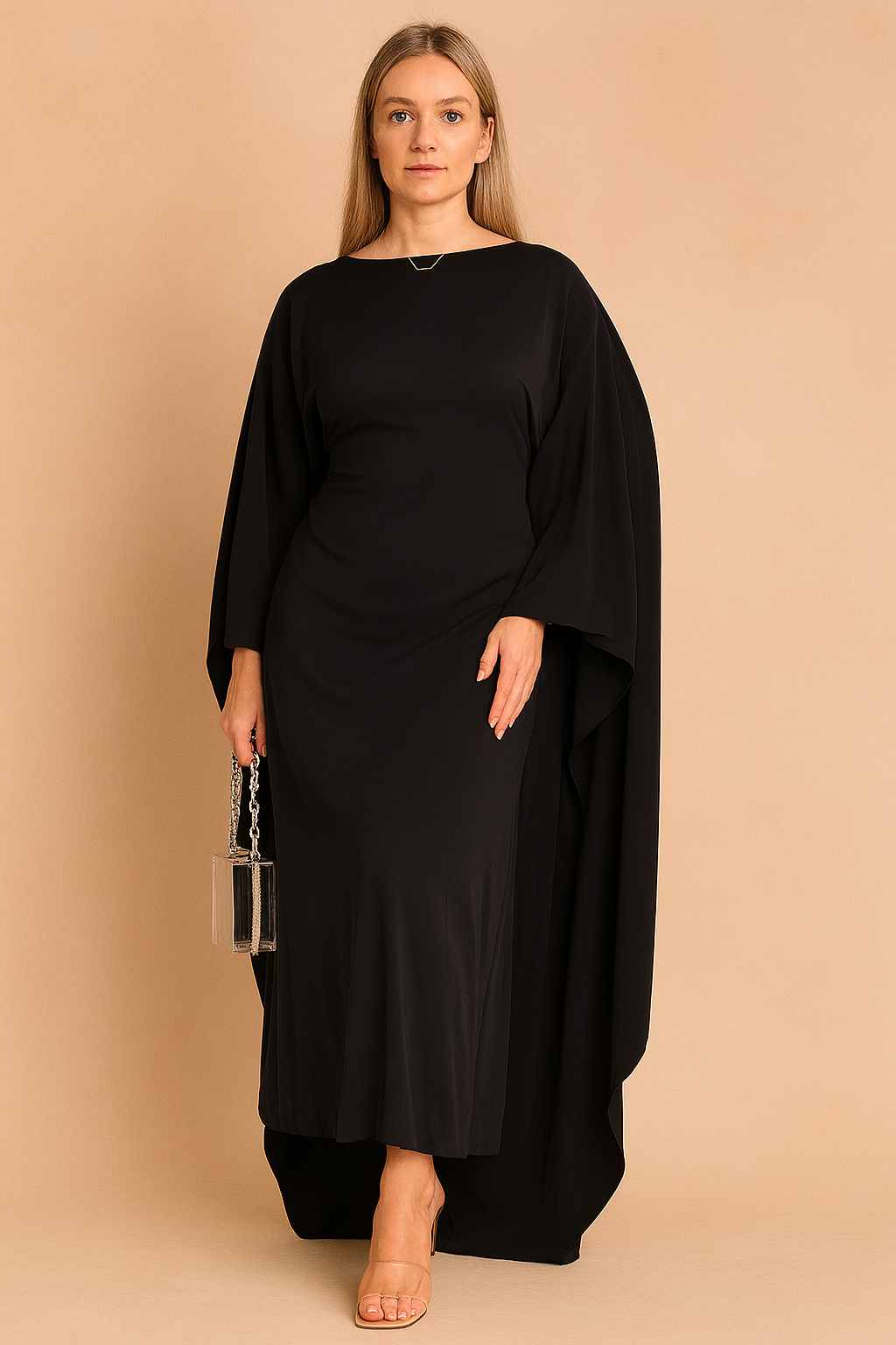 Estela | Elegant Batwing Sleeve Dress 1