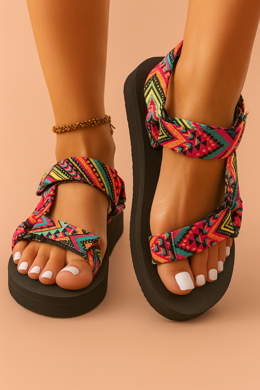 Luna | Sandals with a colorful strap 0