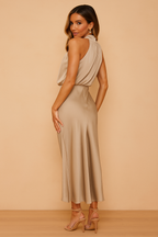Madelyn | Elegant Women's Draped Midi Dress 1