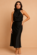 Madelyn | Elegant Women's Draped Midi Dress 3